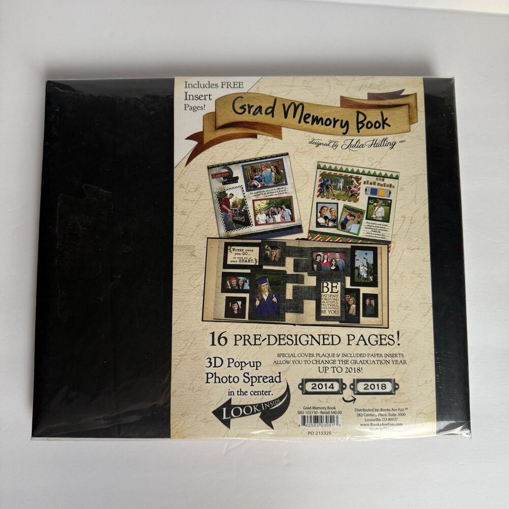 Graduation Pre-Designed Instant Scrapbook Album 10x10" 16 Designs 3-D Pop Up - Picture 10 of 10
